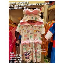 香港迪士尼樂園限定 米妮 滿版蝴蝶結 星星圖案兒童毛巾布洋裝